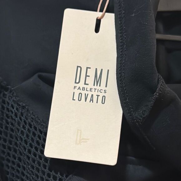 FABLETICS x Demi lovato Black bella midi  Mesh Sleeve full zip  jacket - Picture 2 of 13